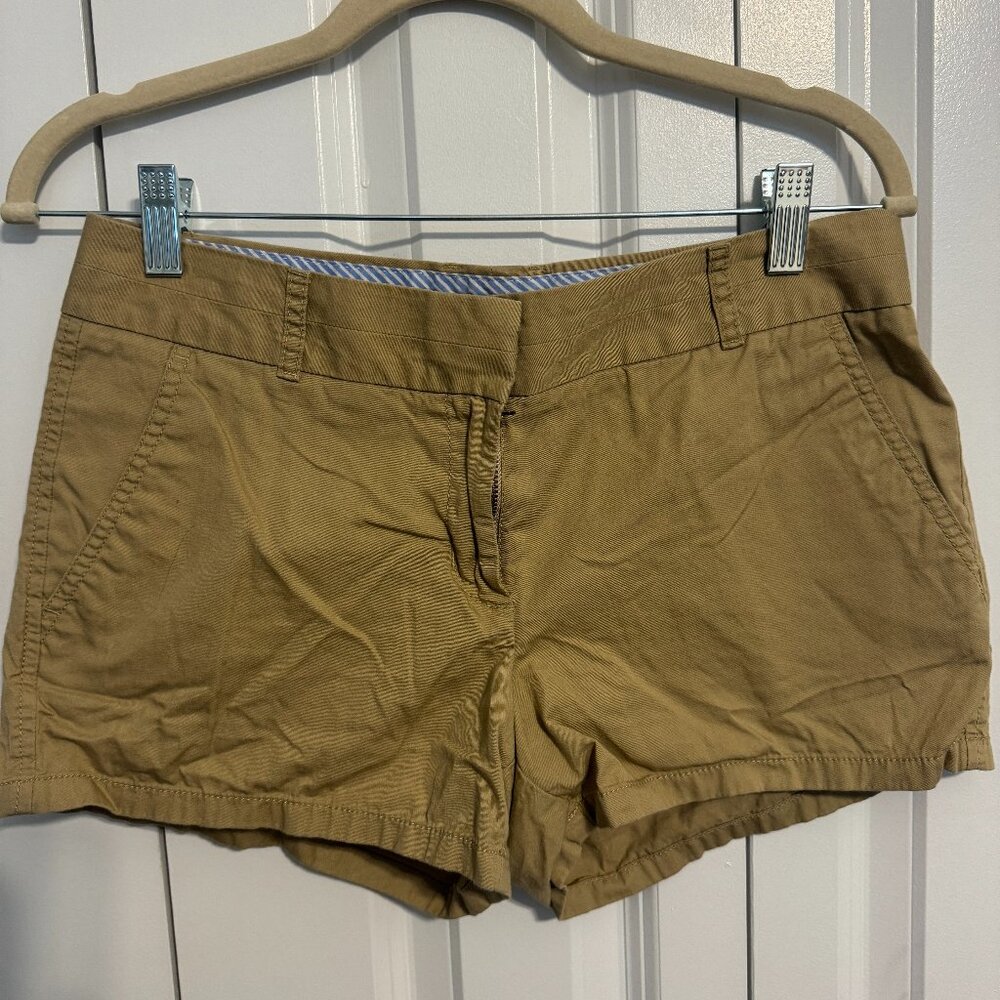 J. Crew Chino Shorts, Size 4, Tan
